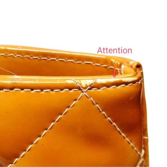 Auth Chanel Hand Bag Enamel Yellow #26809C46 - Picture 13 of 15